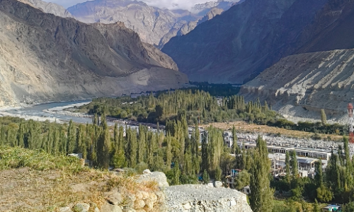 Picture 1: Turtuk Village along the Shyok river.